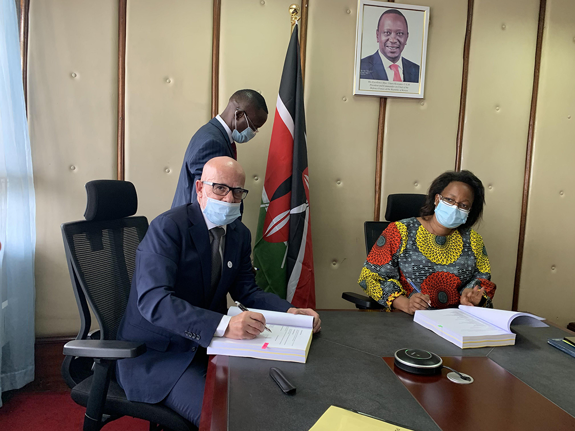 SIGNATURE  À NAIROBI LE 8 DÉCEMBRE 2020 DE NOTRE CONTRAT COMMERCIAL AVEC LE MOH KÉNYAN  POUR UN MONTANT DE 32.2 MILLIONS D’EUROS.